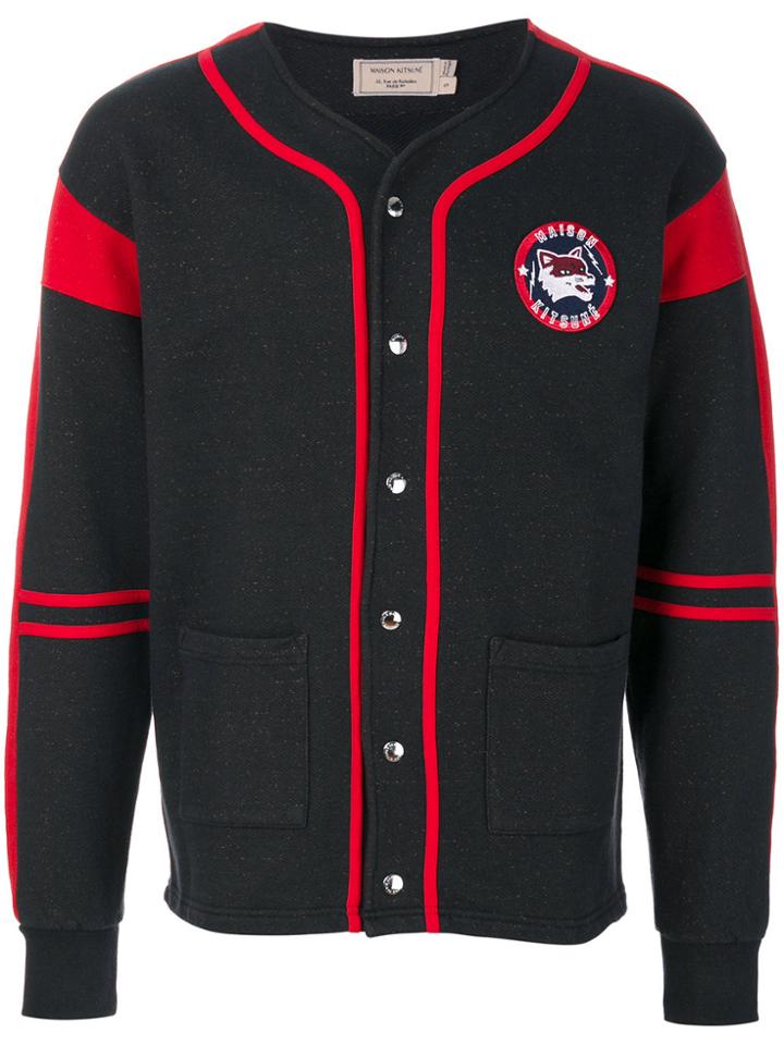 Maison Kitsuné Sports Buttoned Sweatshirt - Black