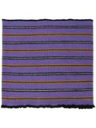 Lanvin Striped Polo Scarf - Purple
