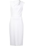 Christian Siriano Gathered Shoulder Dress, Women's, Size: 8, Grey, Polyester
