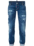 Dsquared2 Pat Jeans, Women's, Size: 44, Blue, Cotton/spandex/elastane/polyester