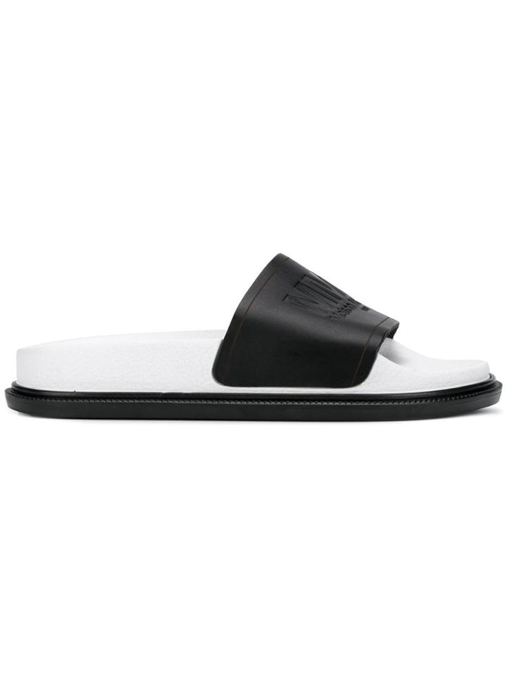Mm6 Maison Margiela Logo Slides - Black