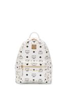 Mcm All-over Logo Backpack - White