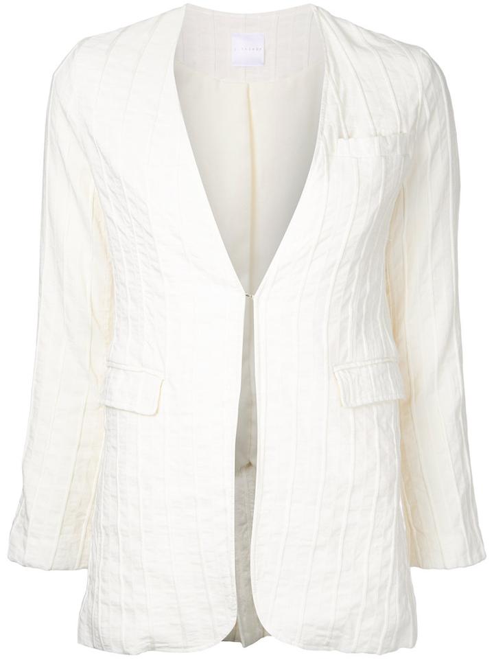Cityshop Striped Single Breasted Blazer, Women's, Nude/neutrals, Cotton/linen/flax/rayon