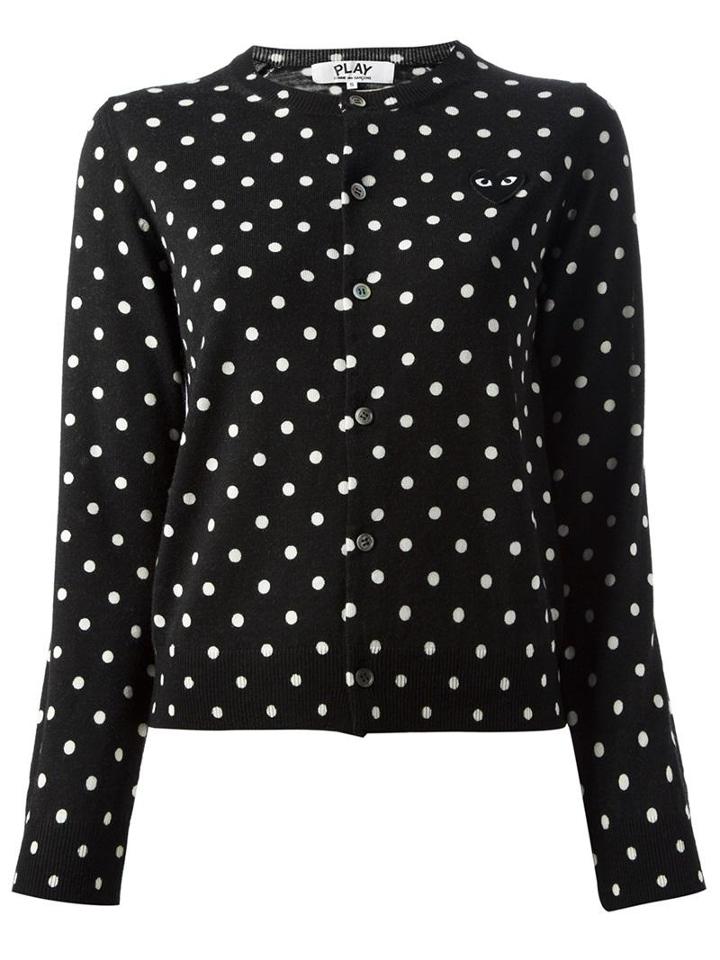 Comme Des Garcons Play Polka Dot 'play' Cardigan