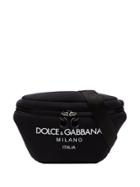 Dolce & Gabbana Logo Print Crossbody Belt Bag - Black