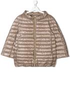 Herno Kids Zipped Padded Jacket - Nude & Neutrals