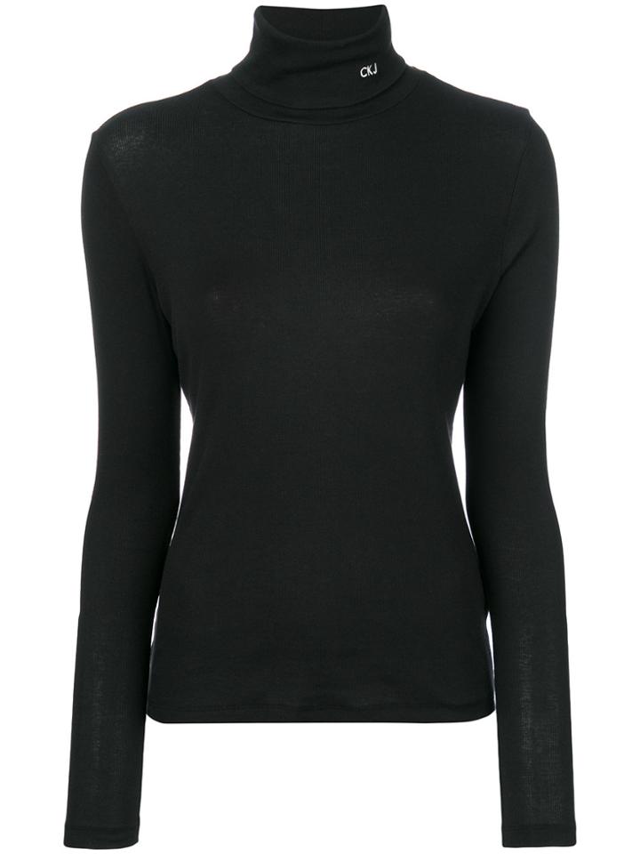 Calvin Klein Jeans Roll Neck Top - Black