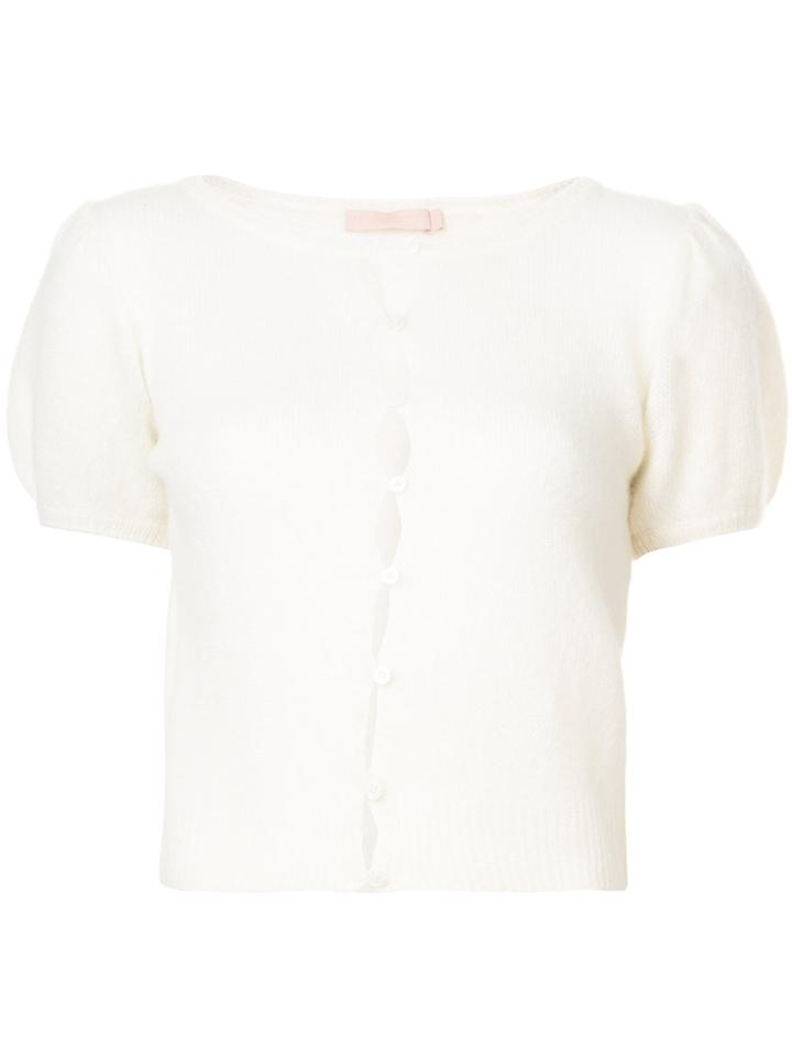 Brock Collection Button Knitted Cardigan - White