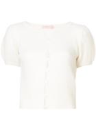 Brock Collection Button Knitted Cardigan - White