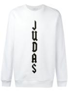 Givenchy Judas Slogan Sweatshirt, Men's, Size: Xs, White, Cotton