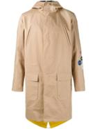 Raf Simons Patch Detailed Coat, Men's, Size: 48, Nude/neutrals, Cotton/polyurethane
