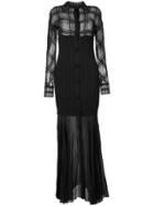 Versace Vintage Haute Couture Lace Gown - Black
