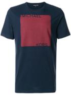 Michael Michael Kors Colour-block Logo Print T-shirt - Blue