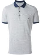 Fay Contrast Collar Polo Shirt, Men's, Size: Xxl, White, Cotton/spandex/elastane