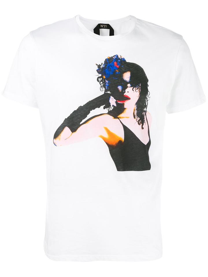 No21 - Digital Print T-shirt - Men - Cotton - L, White, Cotton