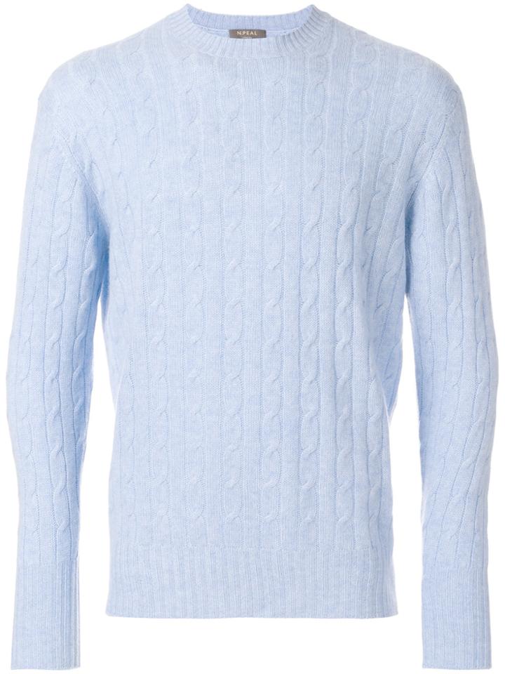 N.peal Thames Cable Knit Sweater - Blue
