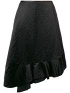 Comme Des Garçons Pre-owned 1990's Asymmetric Ruffled Skirt - Black
