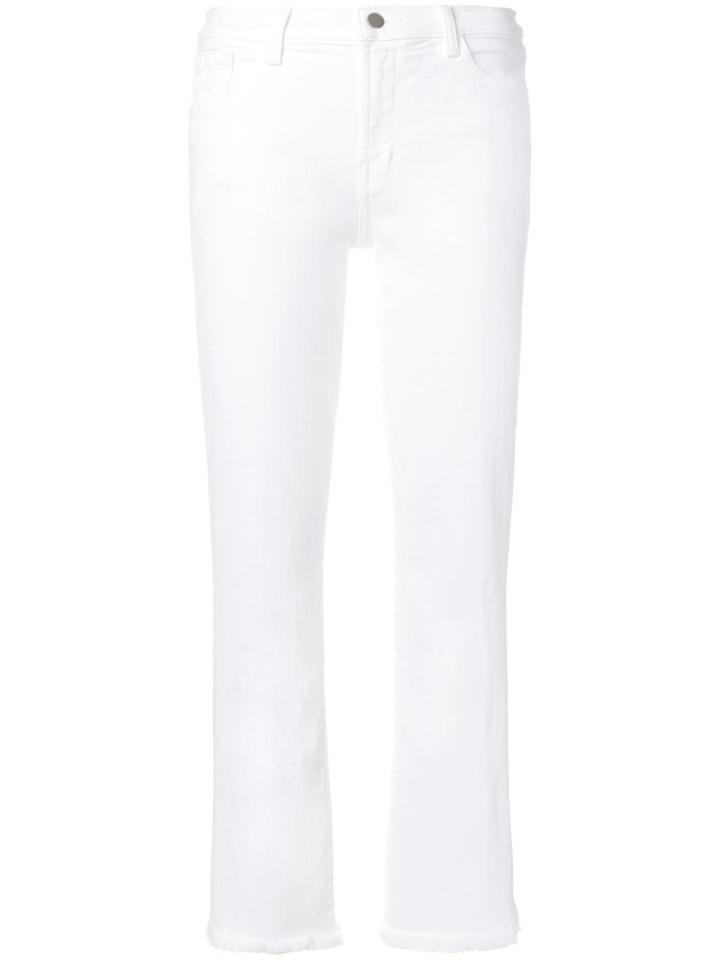 J Brand Cropped Flared Jeans - White