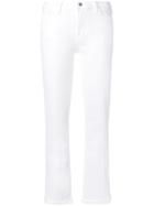 J Brand Cropped Flared Jeans - White