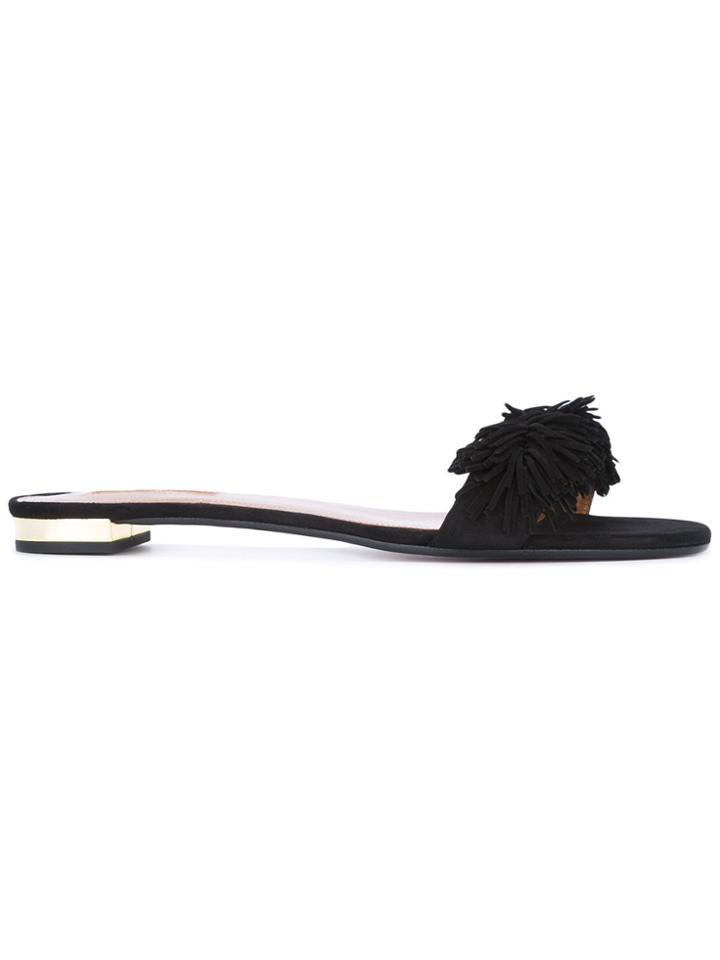 Aquazzura 'wild Thing' Slide Sandals - Black