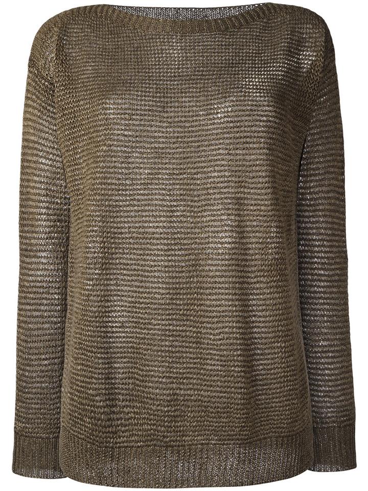 Polo Ralph Lauren Ribbed Trim Jumper, Women's, Size: Xs, Green, Linen/flax