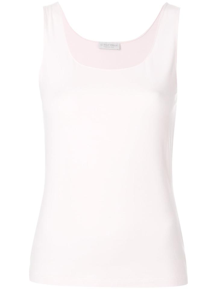 Le Tricot Perugia Slim Fit Vest Top - Pink & Purple