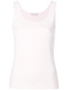 Le Tricot Perugia Slim Fit Vest Top - Pink & Purple