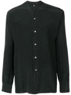 Yves Saint Laurent Vintage 1970's Mandarin Collar Shirt - Black