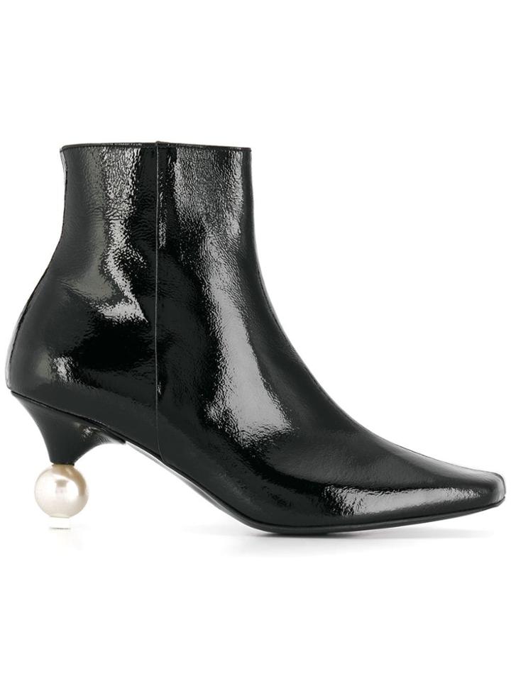 Yuul Yie Pearl Embellished Ankle Boots - Black