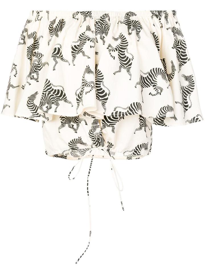 Essentiel Antwerp Zebra-motif Top - Neutrals