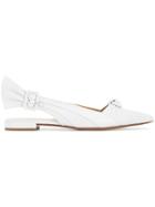 Francesco Russo Knot Detail Ballerina Shoes - White