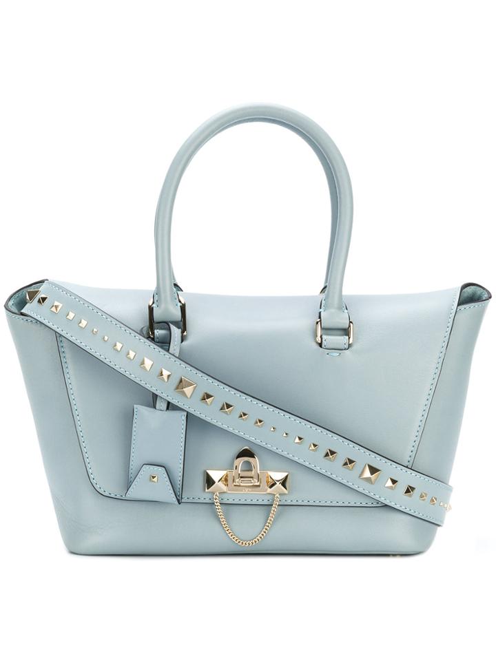 Valentino Chain Lock Tote - Blue