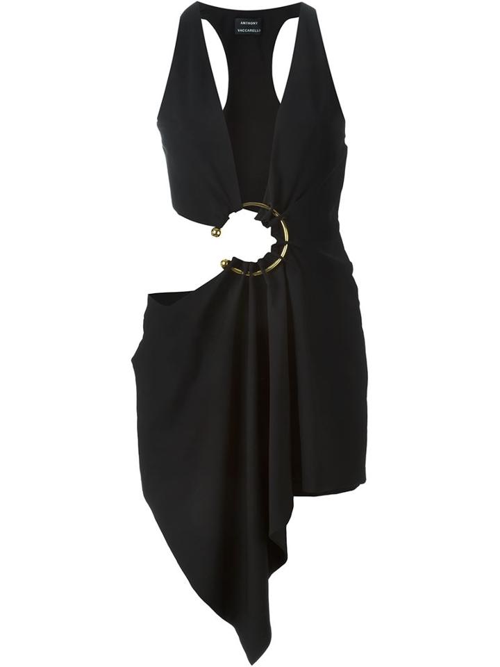 Anthony Vaccarello Deep Plunge Hoop Playsuit