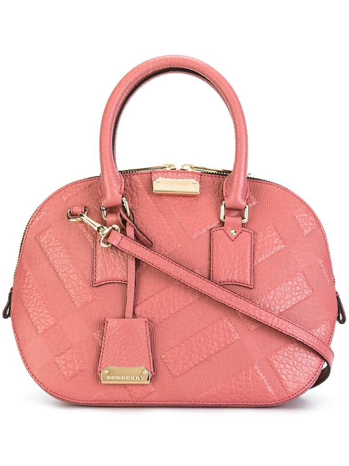Burberry Embossed Check 'orchard' Bag