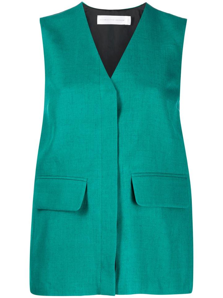 Victoria Victoria Beckham Waistcoat Top - Green