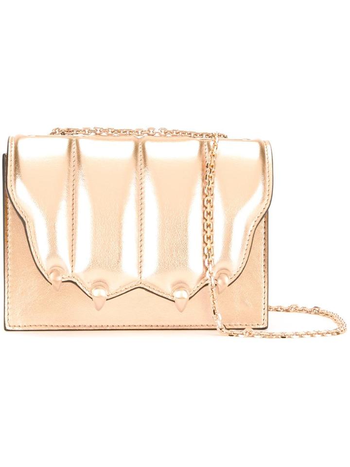 Marco De Vincenzo Quilted Paw Flap Crossbody Bag - Metallic