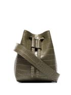 Nanushka Green Minee Mock Croc Belt Bag