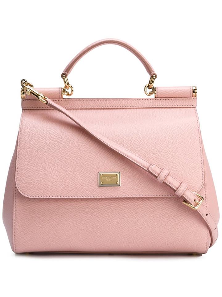Dolce & Gabbana Sicily Large Tote - Pink & Purple