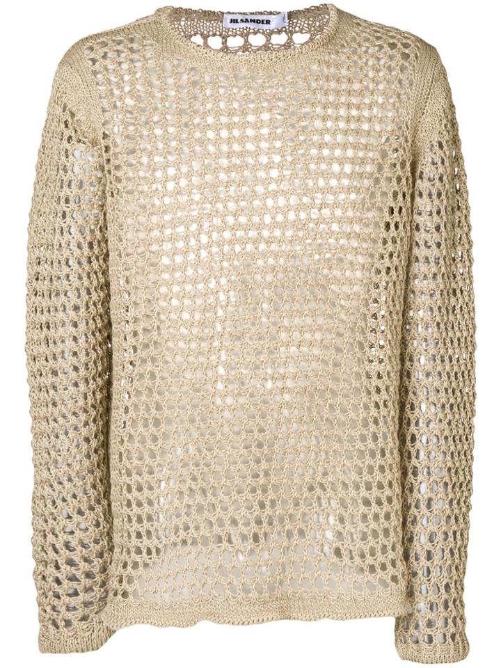 Jil Sander Open Stitch Jumper - Neutrals