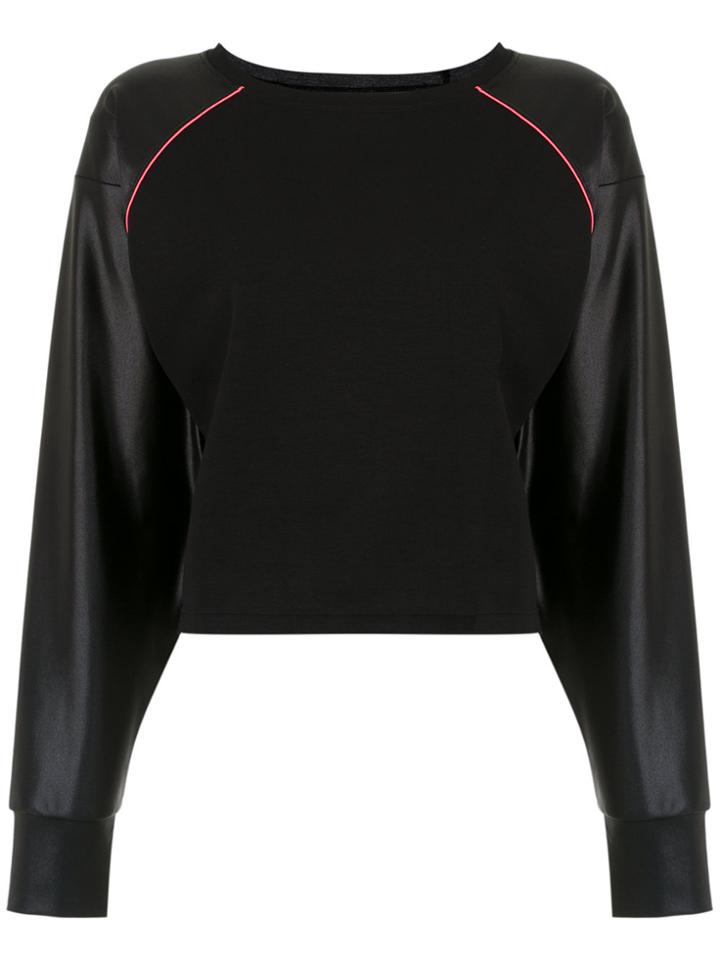 Track & Field Neon Long Sleeved Blouse - Black