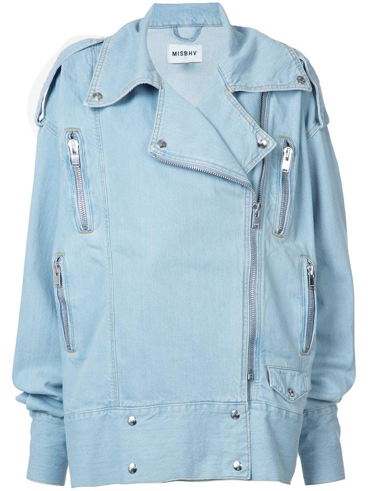 Misbhv - Oversized Denim Jacket - Women - Cotton - Xs, Blue, Cotton