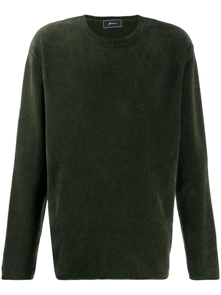 Paura Ribbed Long Sleeve Jumper - Green