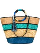 Rebecca Minkoff Striped Straw Tote - Nude & Neutrals