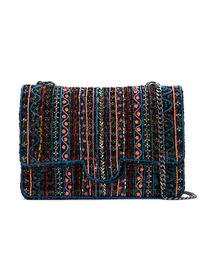 Isla Embroidered Tweed Maxi Bag - Multicolour