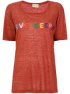 Andrea Bogosian 'love Deeply' Embroidery T-shirt - Red