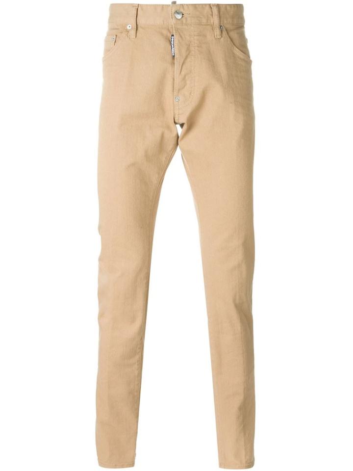 Dsquared2 Cool Guy Jeans, Men's, Size: 46, Nude/neutrals, Cotton/spandex/elastane/calf Leather