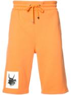 Helmut Lang Photo Printed Shorts, Men's, Size: Medium, Yellow/orange, Cotton/modal