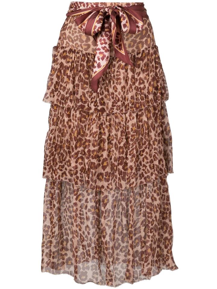 Zimmermann Resistance Tiered Skirt - Brown