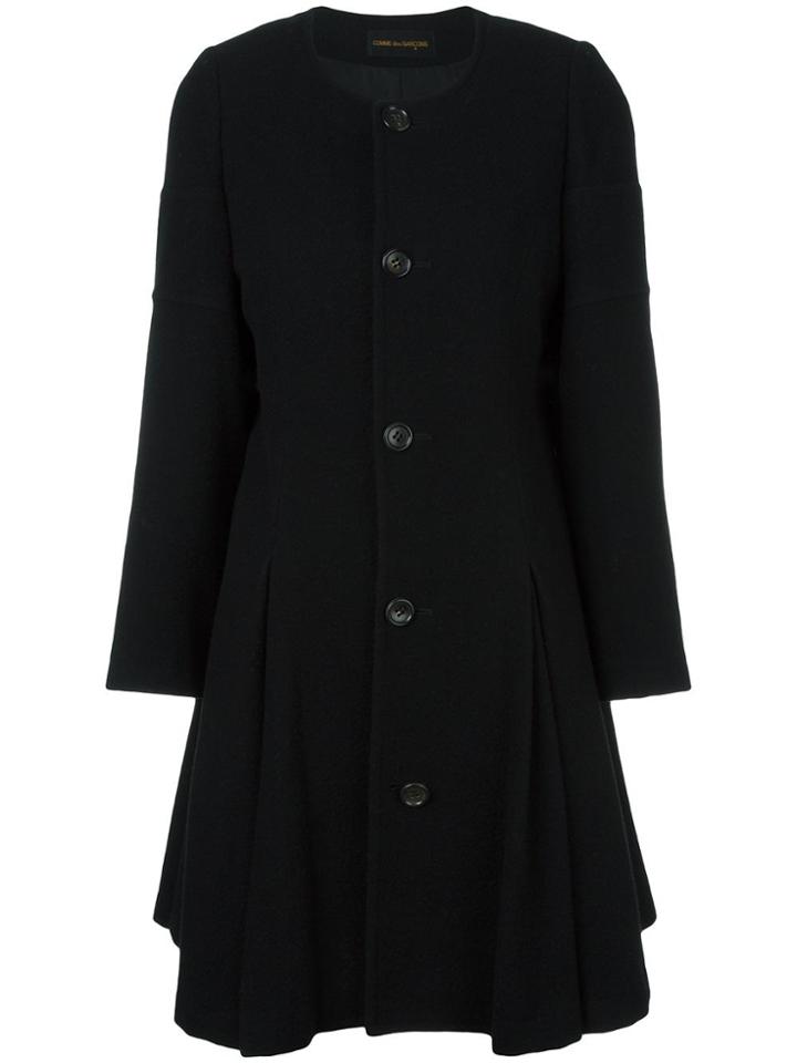 Comme Des Garçons Vintage Collarless Flare Coat - Black
