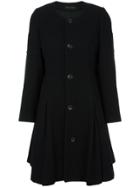 Comme Des Garçons Vintage Collarless Flare Coat - Black